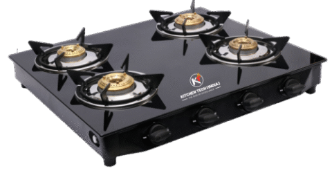 4 BURNER SQUARE BLACK